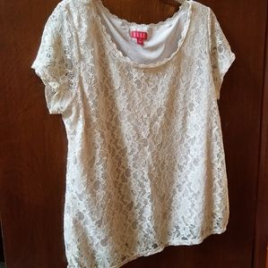 Elle cream lace top